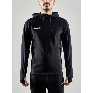 Craft Trainingsjacke Evolve Hood - strapazierfähige Mid-Layer-Kapuzenjacke aus Stretchmaterial - schwarz Herren